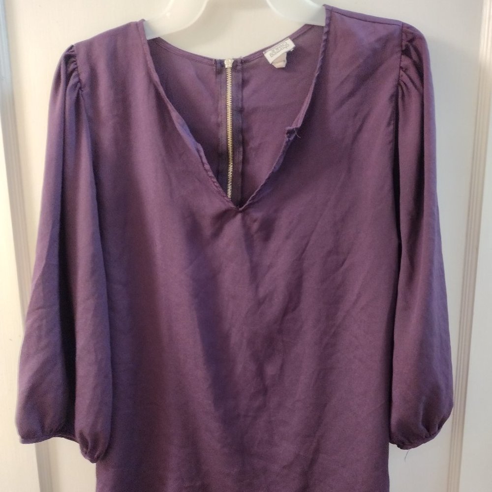 Charming Charlie, Purple Long Sleeve Women's Blouse